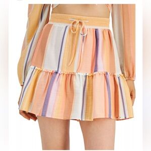 NWT Bar III Sherbert Striped Mini Skirt